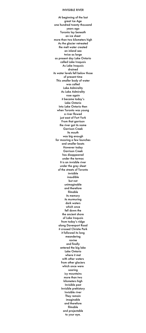 Invisible river text